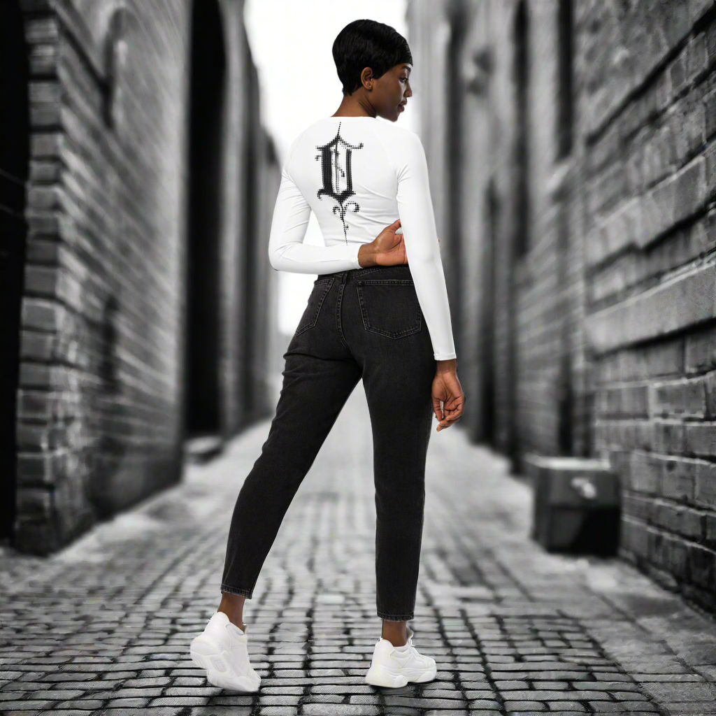 long-sleeve crop top