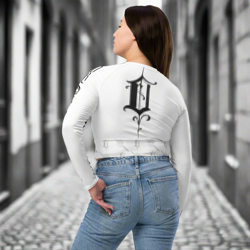 long-sleeve crop top