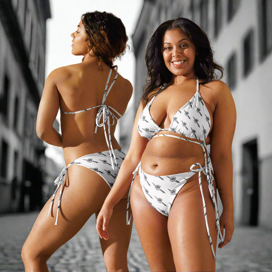All-over print string bikini
