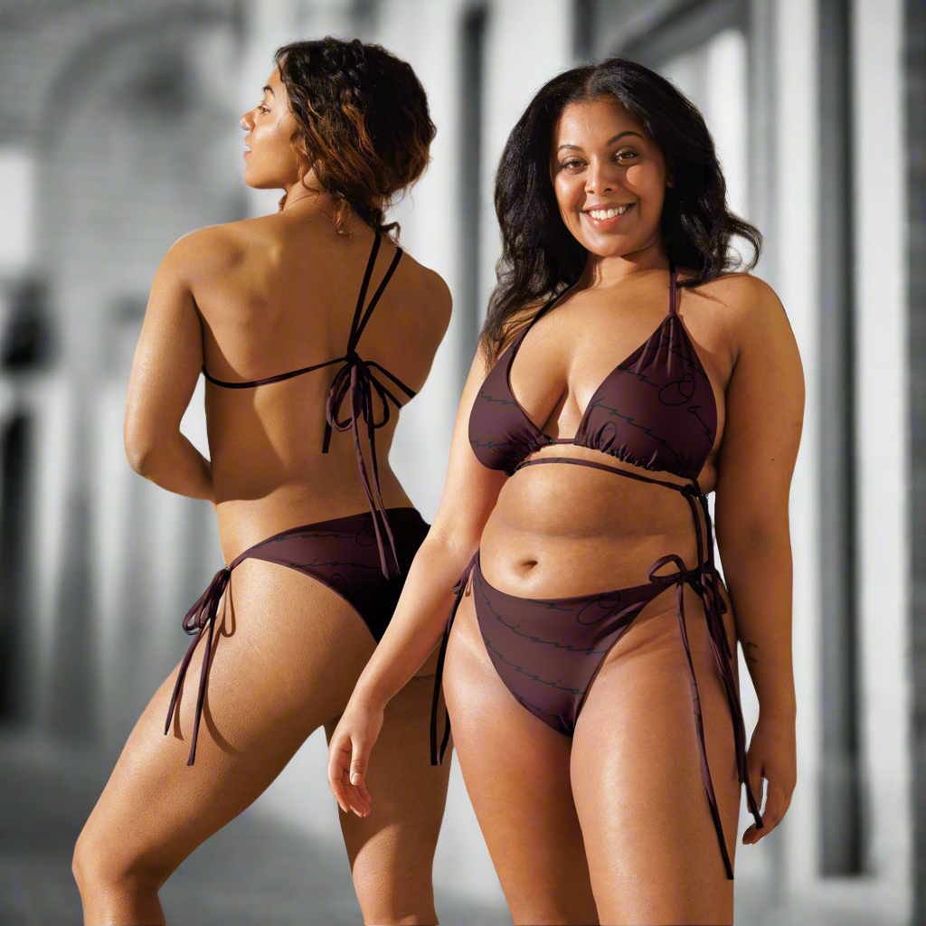All-over print string bikini