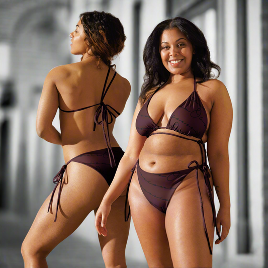 All-over print string bikini