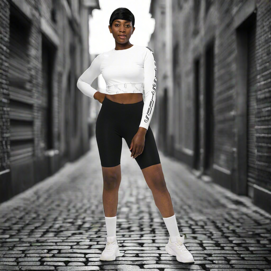 long-sleeve crop top